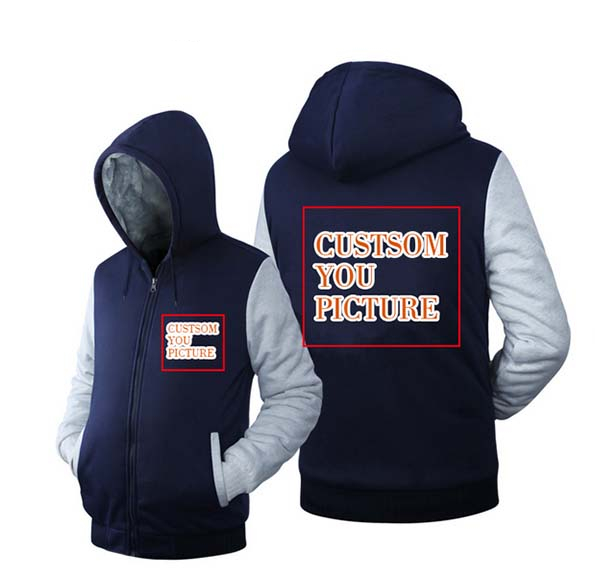 Fleece Zipper Jacket For Men With Your Custom Design