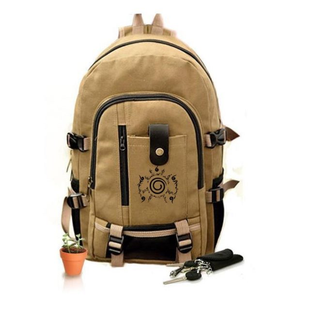 Trendy Naruto Theme Unisex Canvas Backpack